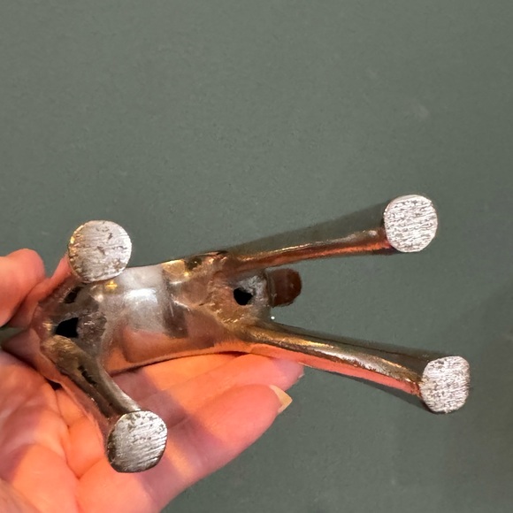 9.5” metal reindeer deer 🦌 figurine with branch antlers in silver - Picture 6 of 6